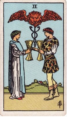 Tarot Card: Two of Cups