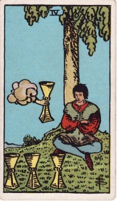 Tarot Card: カップの4