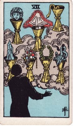 Seven of Cups Tarot Card