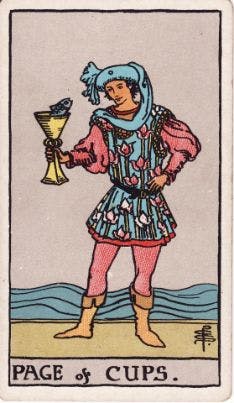 Tarot Card: カップのペイジ