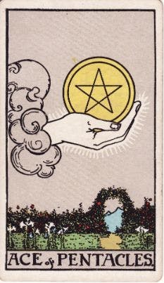 Ace of Pentacles Tarot Card