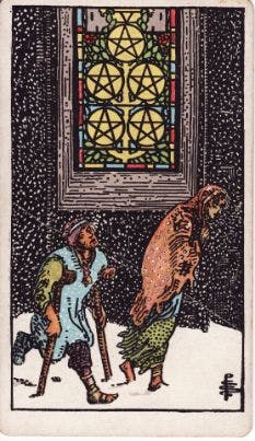 Tarot Card: Five of Pentacles