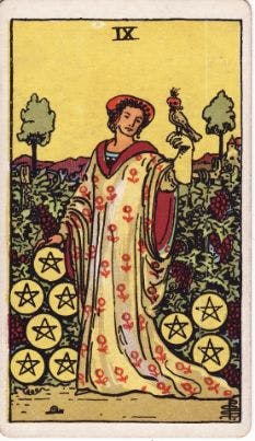 Tarot Card: ペンタクルの9