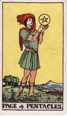 Page of Pentacles Tarot Card