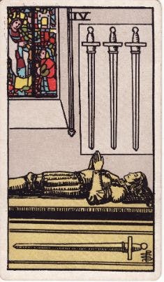 Tarot Card: Four of Swords