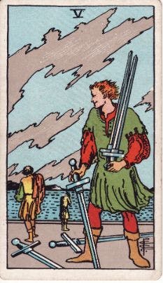 Tarot Card: Five of Swords