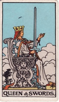 Queen of Swords Tarot Card