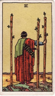 Three of Wands Tarot Card