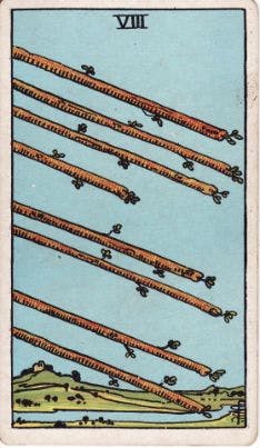 Eight of Wands Tarot Card