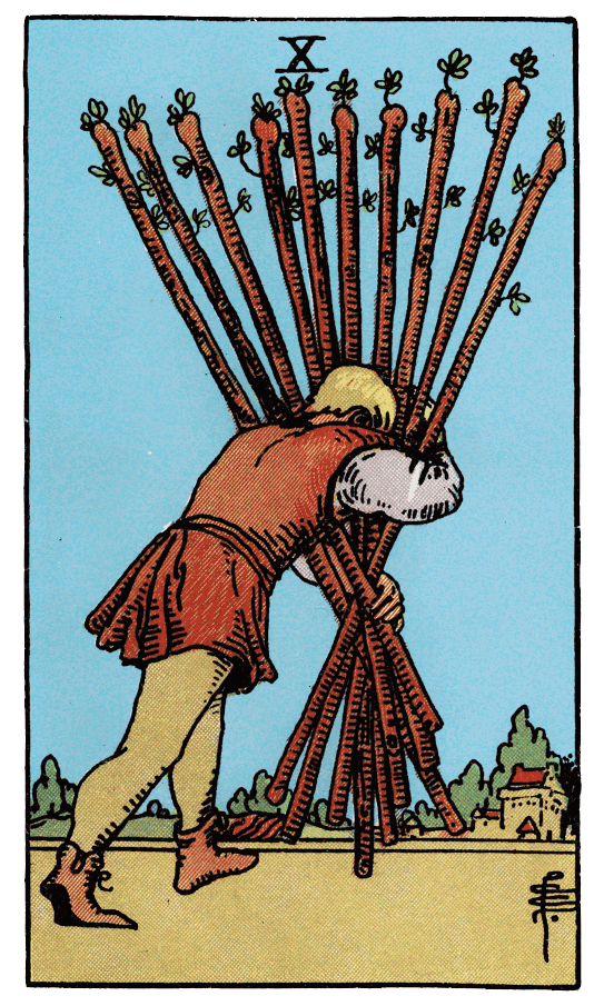 Ten of Wands（Upright）
