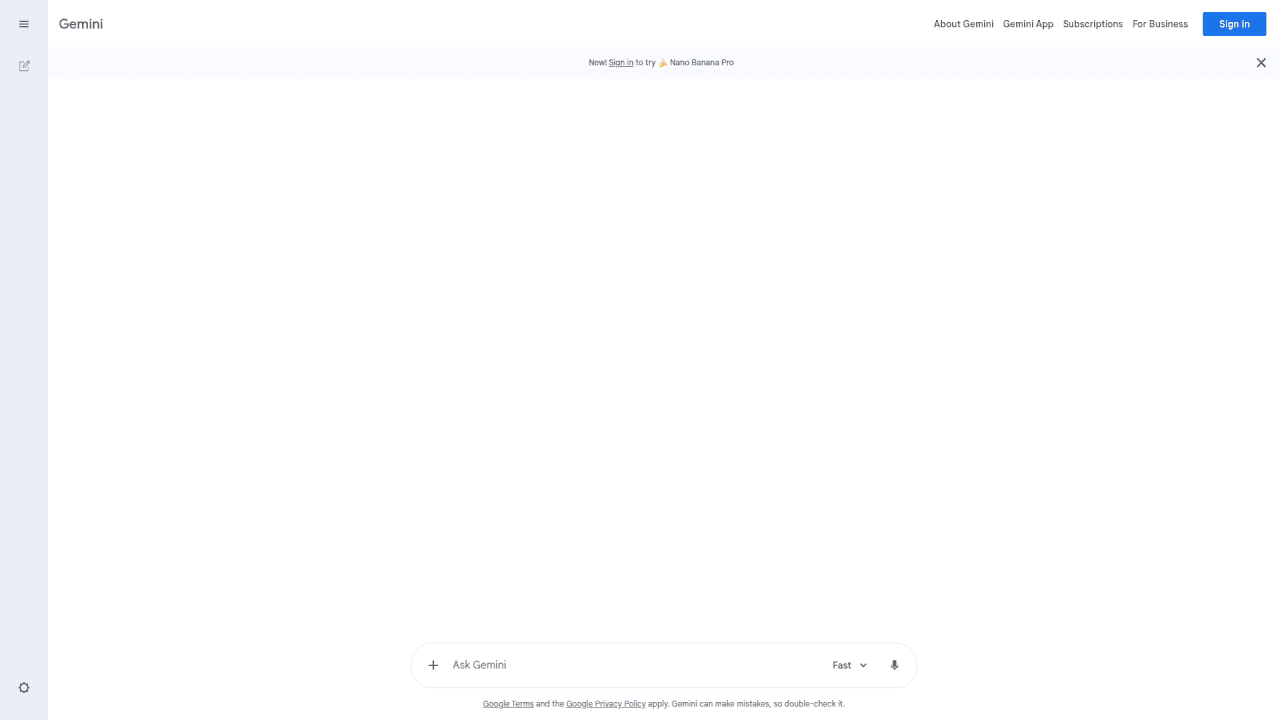 Gemini homepage