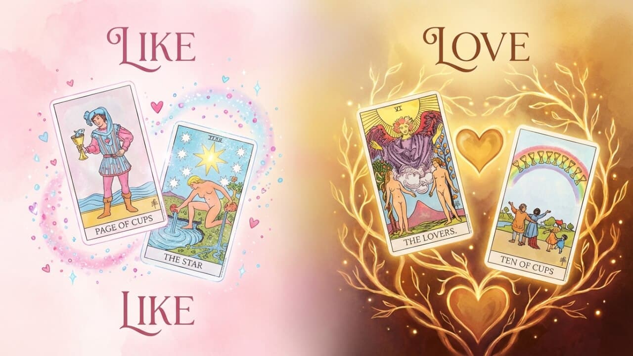塔羅牌中「喜歡」和「愛」的差別