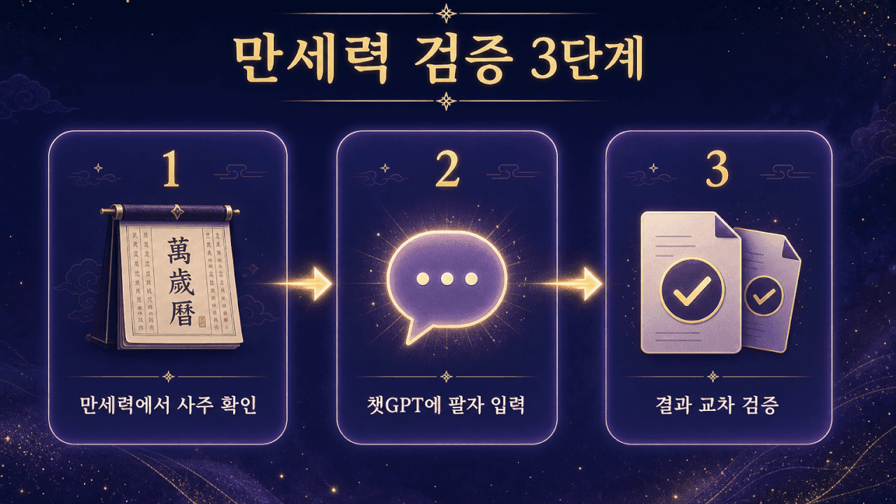 만세력으로 챗GPT 사주 검증하는 3단계