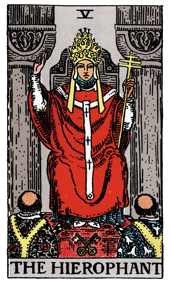 The Hierophant tarot card thumbnail