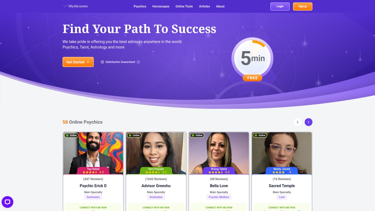 MysticSense Homepage